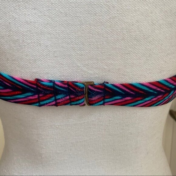 Target Xhilaration Sz Med Bikini Halter Top Multicolored Sequin Trim - Picture 5 of 5